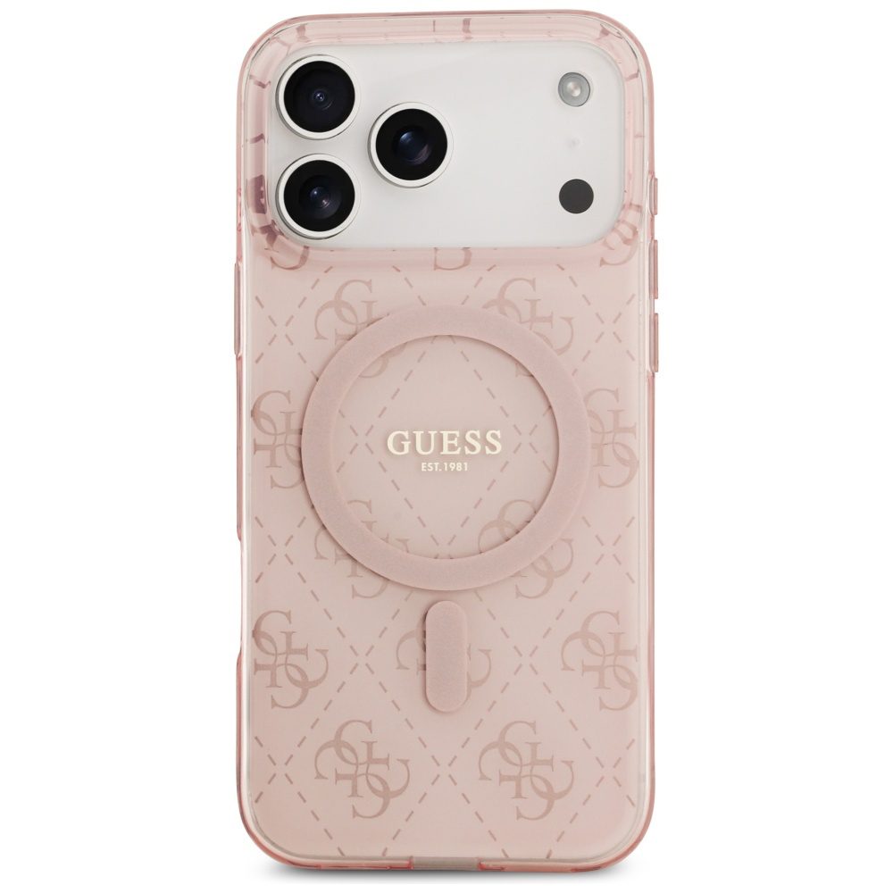 Guess IML 4G Background MagSafe Case for iPhone 17 Pro Max - Pinkeng