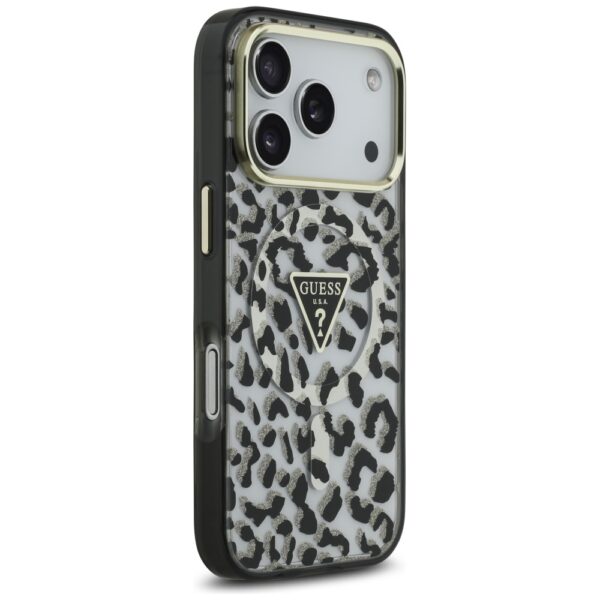 Guess Leopard Glitter MagSafe Case for iPhone 17 Pro - Blackeng
