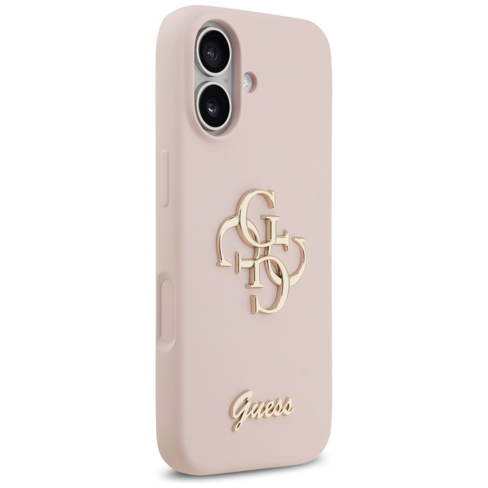 201227_4 Guess Silicone Big 4G Script Case for iPhone 17 - Pinkeng