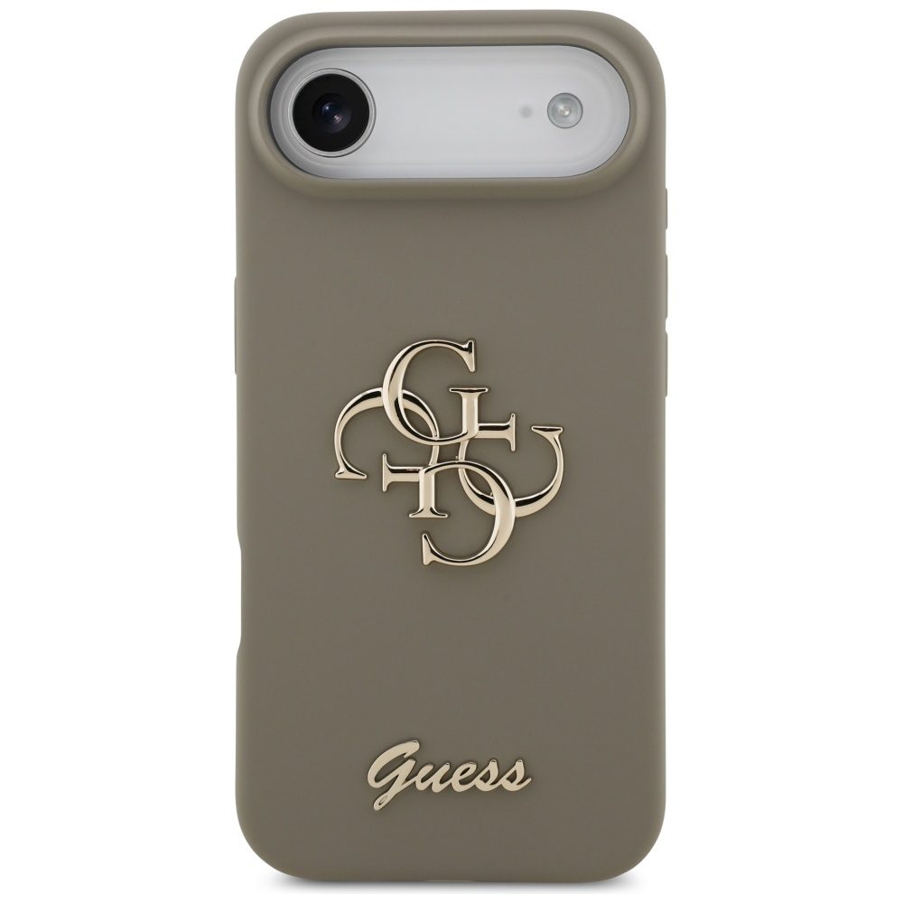 201228_3 Guess Silicone Big 4G Script Case for iPhone Air - Browneng