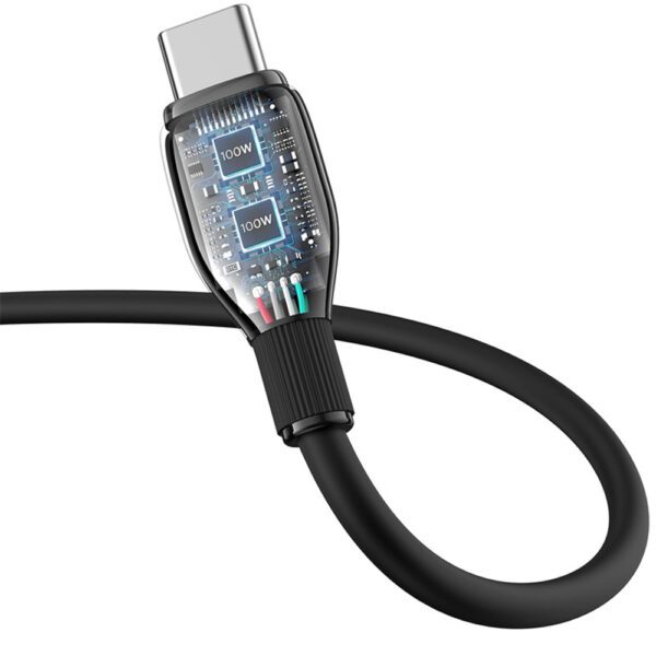 Kabel Baseus Pudding Series USB-C - USB-C 100W 1,2m - czarnypol