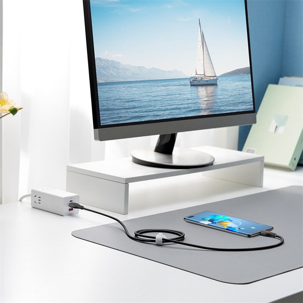 Kabel Baseus Pudding Series USB-C - USB-C 100W 1,2m - czarnypol