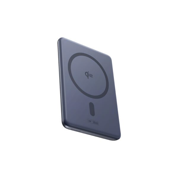 Powerbank Baseus PicoGo AM31 Qi2 5000mAh 20W ultracienki kompatybilny z MagSafe z podstawką z kablem plecionym Baseus Simple USB-C 20cm - szarypol