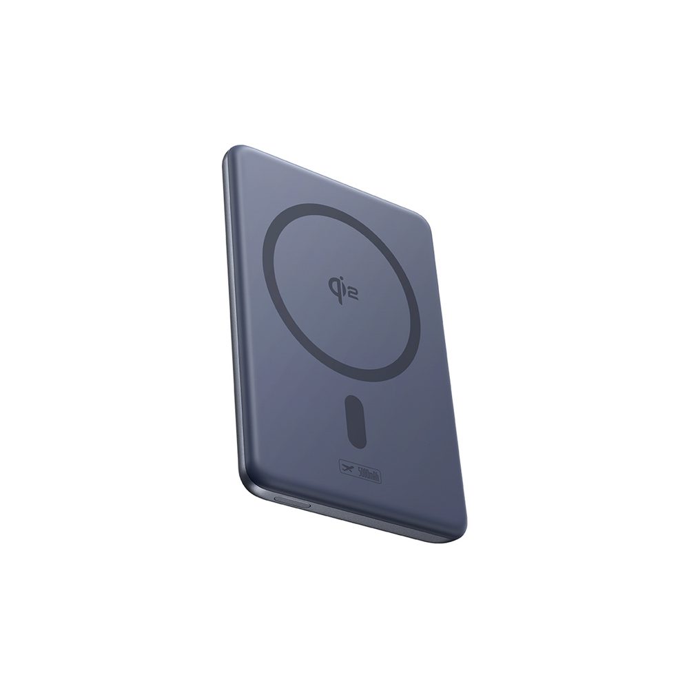 Powerbank Baseus PicoGo AM31 Qi2 5000mAh 20W ultracienki kompatybilny z MagSafe z podstawką z kablem plecionym Baseus Simple USB-C 20cm - szarypol