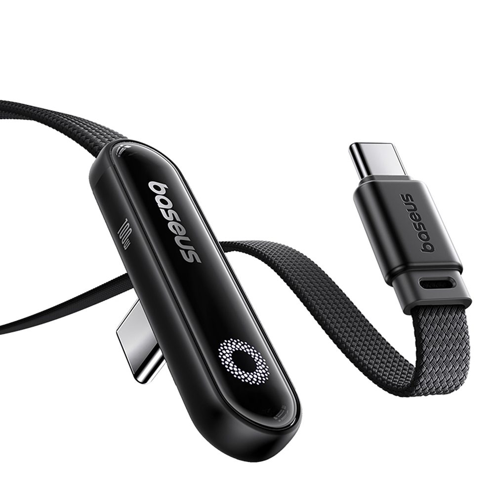 Kabel Baseus MVP 3 USB-C - USB-C 100W kątowy 1m - czarnypol