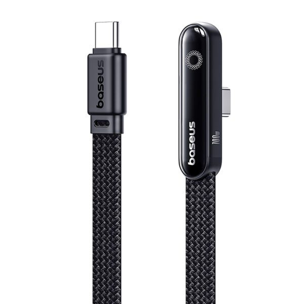 Kabel Baseus MVP 3 USB-C - USB-C 100W kątowy 1m - czarnypol