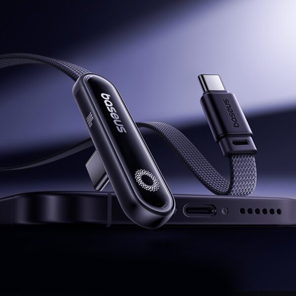 Kabel Baseus MVP 3 USB-C - USB-C 100W kątowy 1m - czarnypol