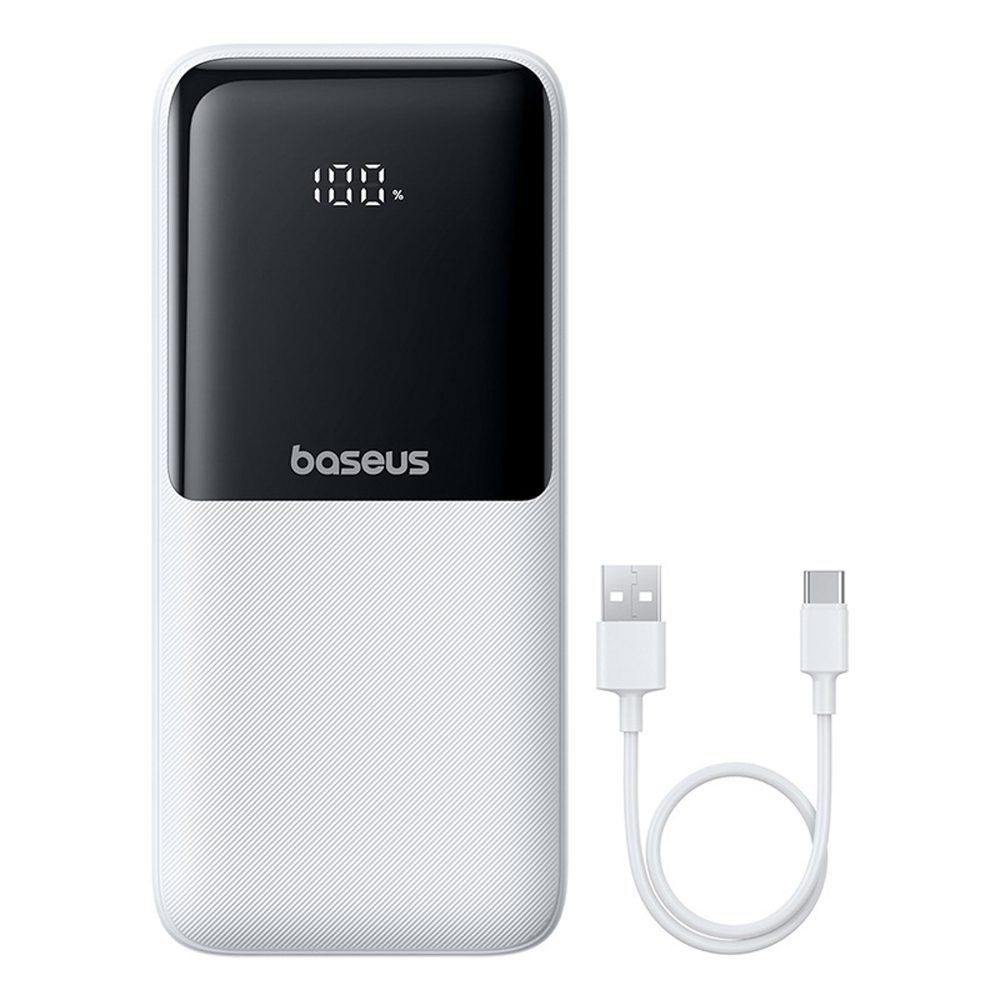 201610_7 Powerbank Baseus Lipow 20000mAh 22,5W z dwoma wbudowanymi kablami z dodatkowym kablem Baseus Simple USB-A - USB-C 3A 20cm - białypol