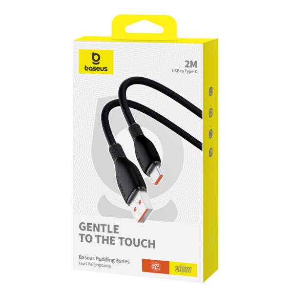 Kabel Baseus Pudding Series 100W USB-A - USB-C 2m - czarnypol