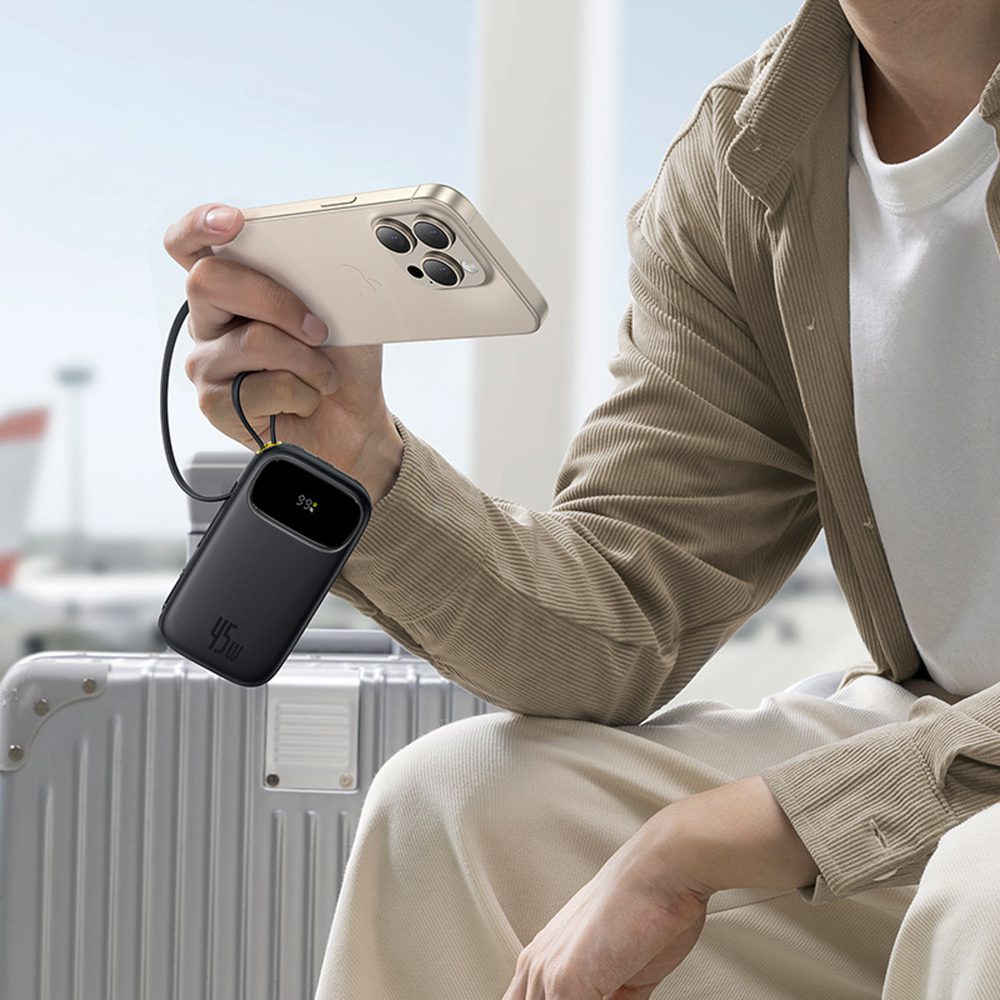 201618_4 Powerbank Baseus EnerFill FC31 10000mAh 45W z kablami USB-C i Lightning - czarnypol