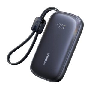 Powerbank Baseus EnerFill FC21 Qpow 3 Ultra 10000mAh 45W z dołączonym kablem-smyczą - czarnypol