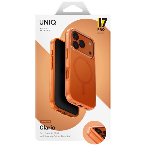 Uniq Clario Magclick Charging Case for iPhone 17 Pro - Orangeeng