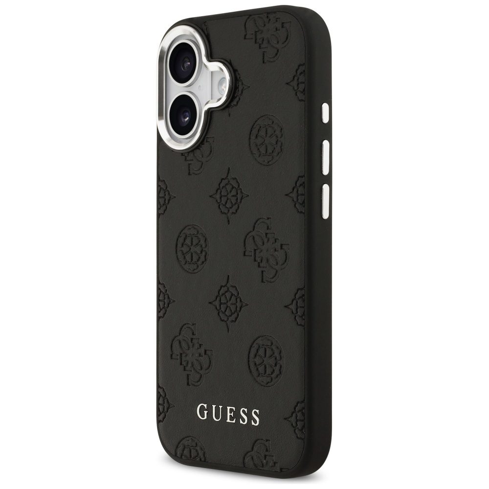 Guess Peony Hot Stamp Script MagSafe Case for iPhone 17 - Blackeng