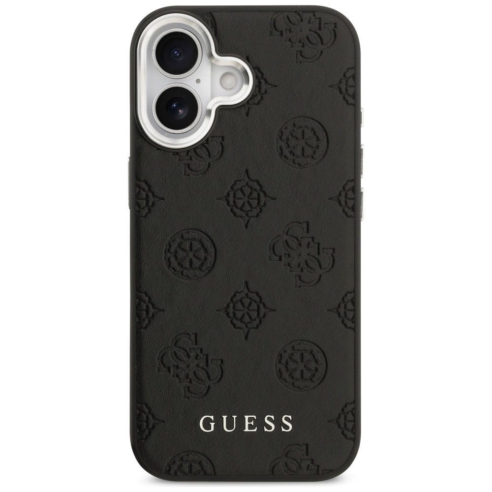 Guess Peony Hot Stamp Script MagSafe Case for iPhone 17 - Blackeng