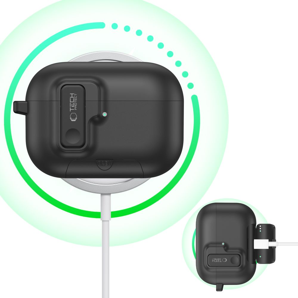 Tech-Protect Slim Hook Case for AirPods Pro 3 - Blackeng