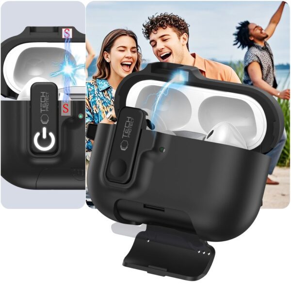 Tech-Protect Slim Hook Case for AirPods Pro 3 - Blackeng