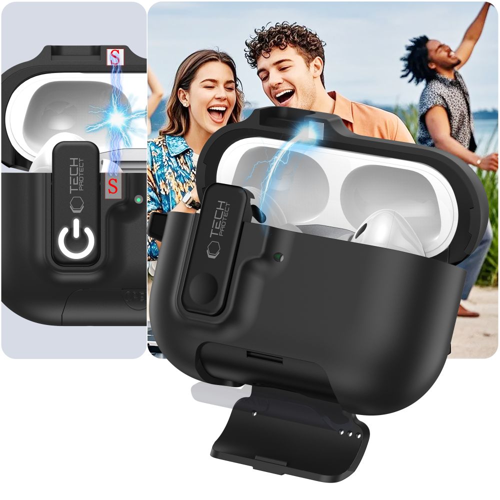 Tech-Protect Slim Hook Case for AirPods Pro 3 - Blackeng