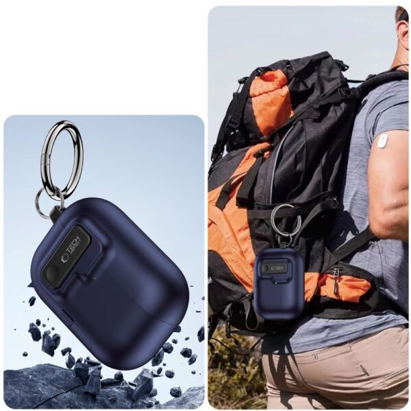 Tech-Protect Slim Hook Case for AirPods Pro 3 - Navy Blueeng