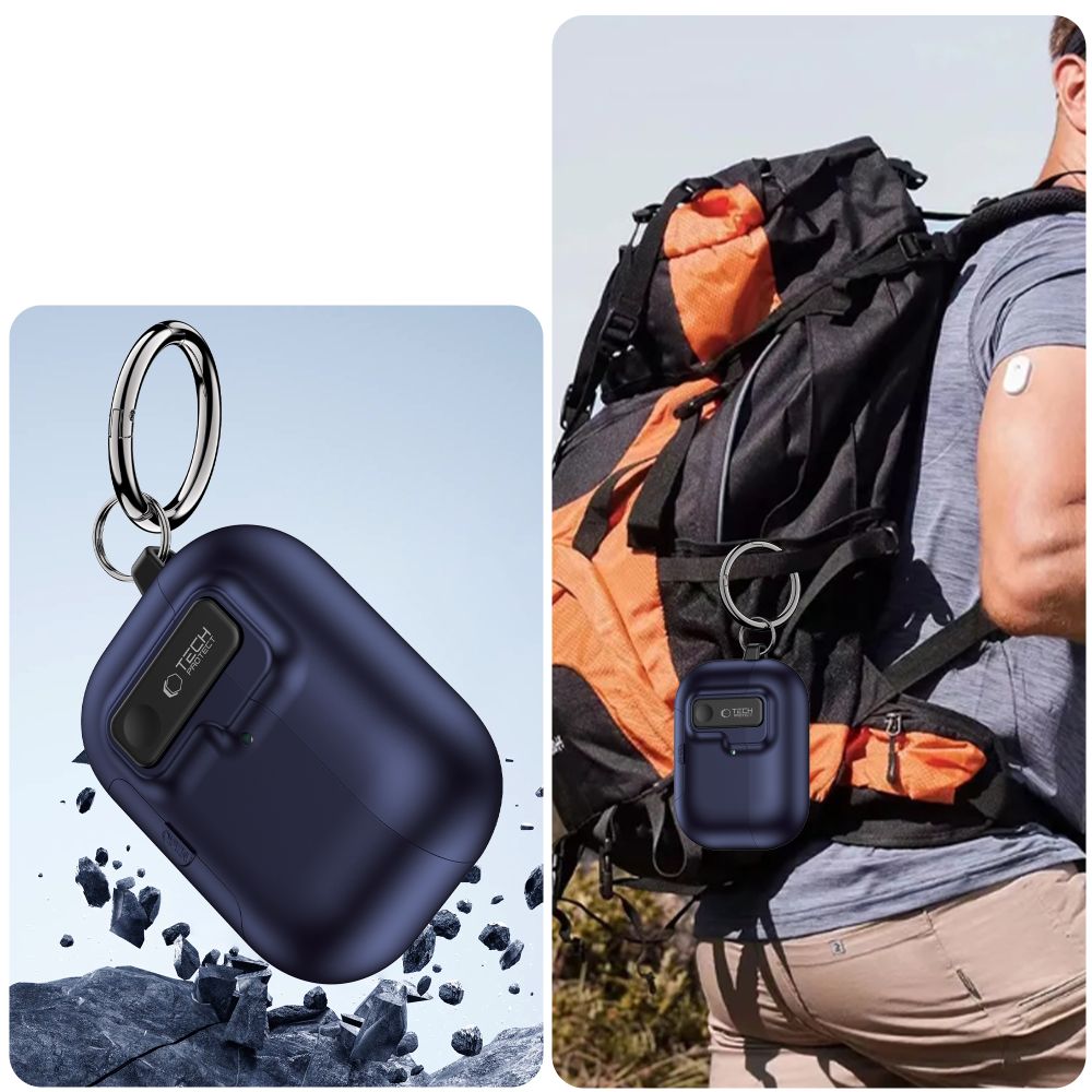 Tech-Protect Slim Hook Case for AirPods Pro 3 - Navy Blueeng