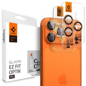 Spigen Optik Pro Camera Lens Glass for iPhone 16 Pro / Max / 17 Pro / Max - Orangeeng