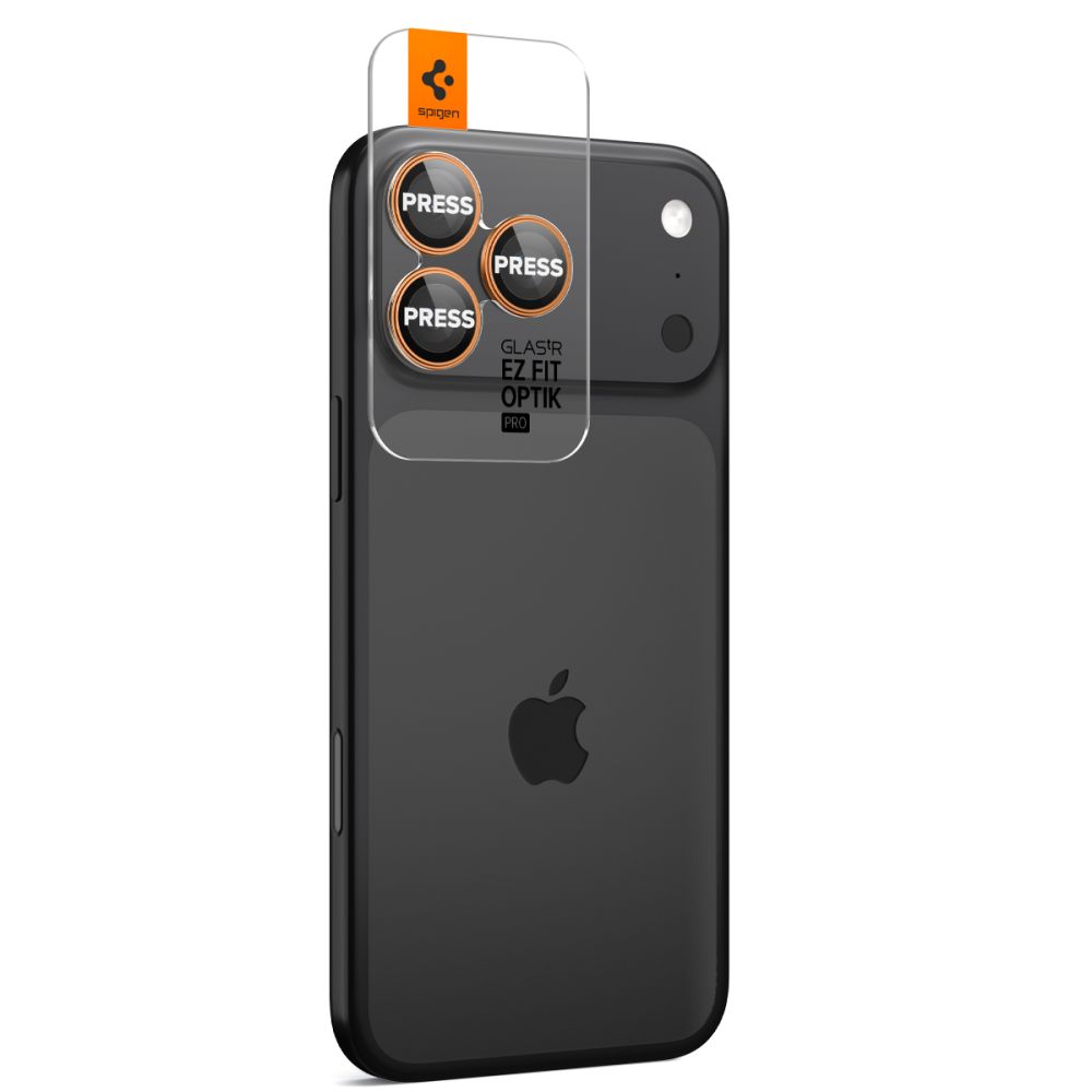 Spigen Optik Pro Camera Lens Glass for iPhone 16 Pro / Max / 17 Pro / Max - Orangeeng