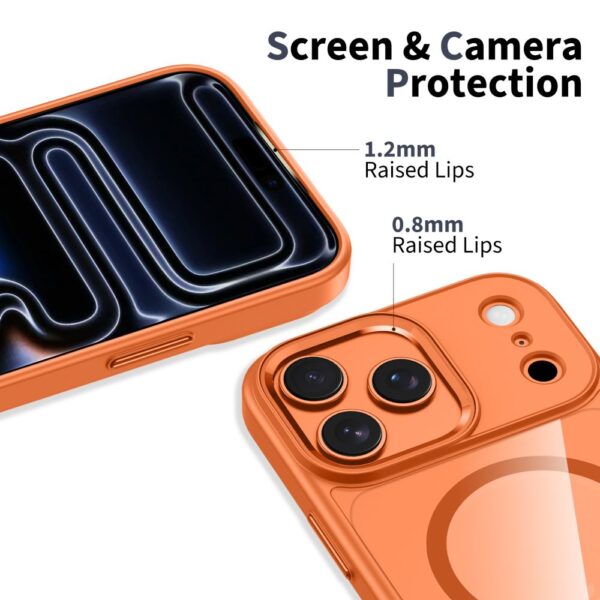 Tech-Protect MagMat MagSafe Case for iPhone 17 Pro - Transparent Orangeeng