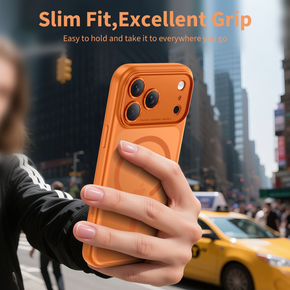 Tech-Protect Magpeak MagSafe CC Case for iPhone 17 Pro - Orangeeng