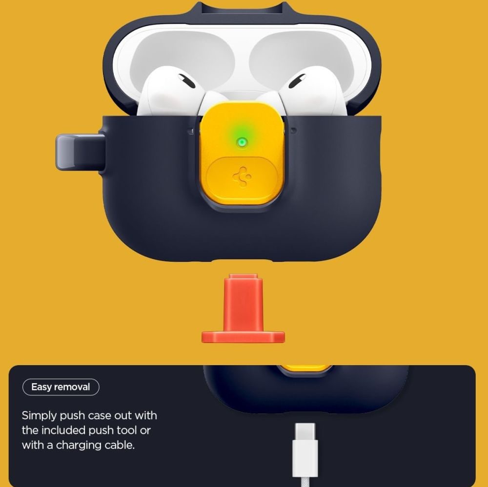 CREATOR: gd-jpeg v1.0 (using IJG JPEG v62), quality = 80 Spigen Nano Pop Case for AirPods Pro 3 - Navy Blue and Yelloweng