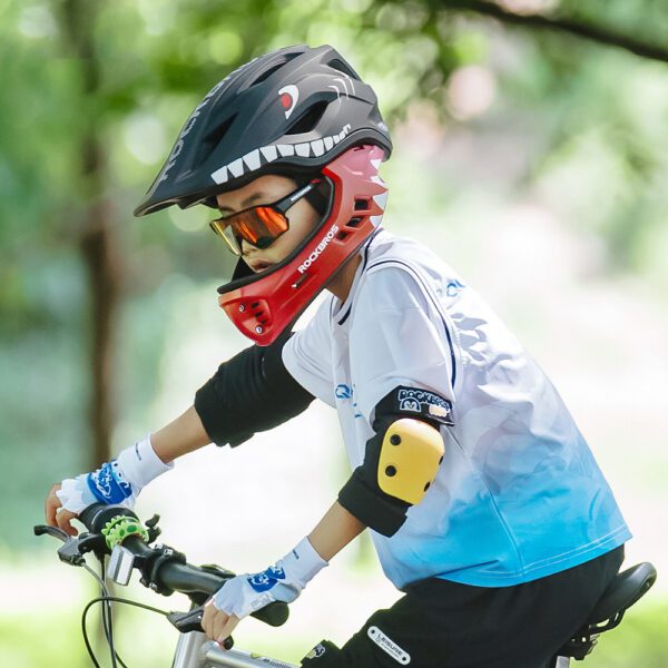 Rockbros TT-32005 Shark Children's Bike Helmet with Detachable Jaw Size M (54-58) - Blackeng