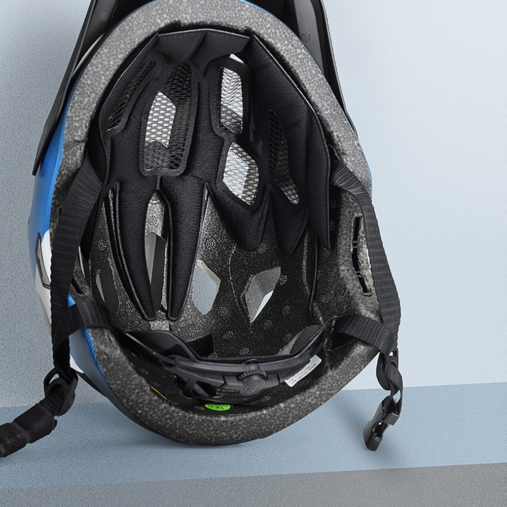 Rockbros TS-61 10110061002 Children's Bike Helmet with Detachable Chin Size M (54-57) - Blueeng