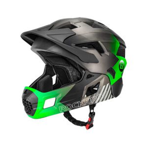 203546_1 Rockbros TS-61 10110061003 Children's Bike Helmet with Detachable Chin Size S (48-54) - Greeneng