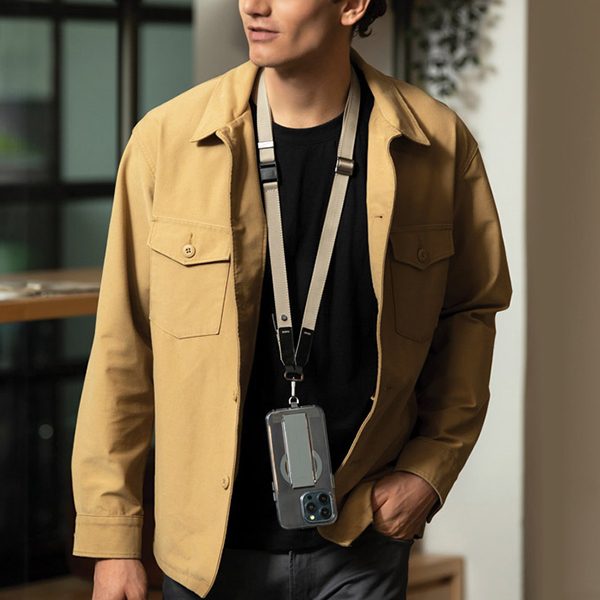 Uniq Vista universal 2-in-1 phone lanyard - blackeng