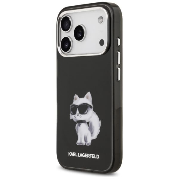 203962_2 Karl Lagerfeld IML Aquarelle Choupette & Logo MagSafe Case for iPhone 17 Pro - Blackeng