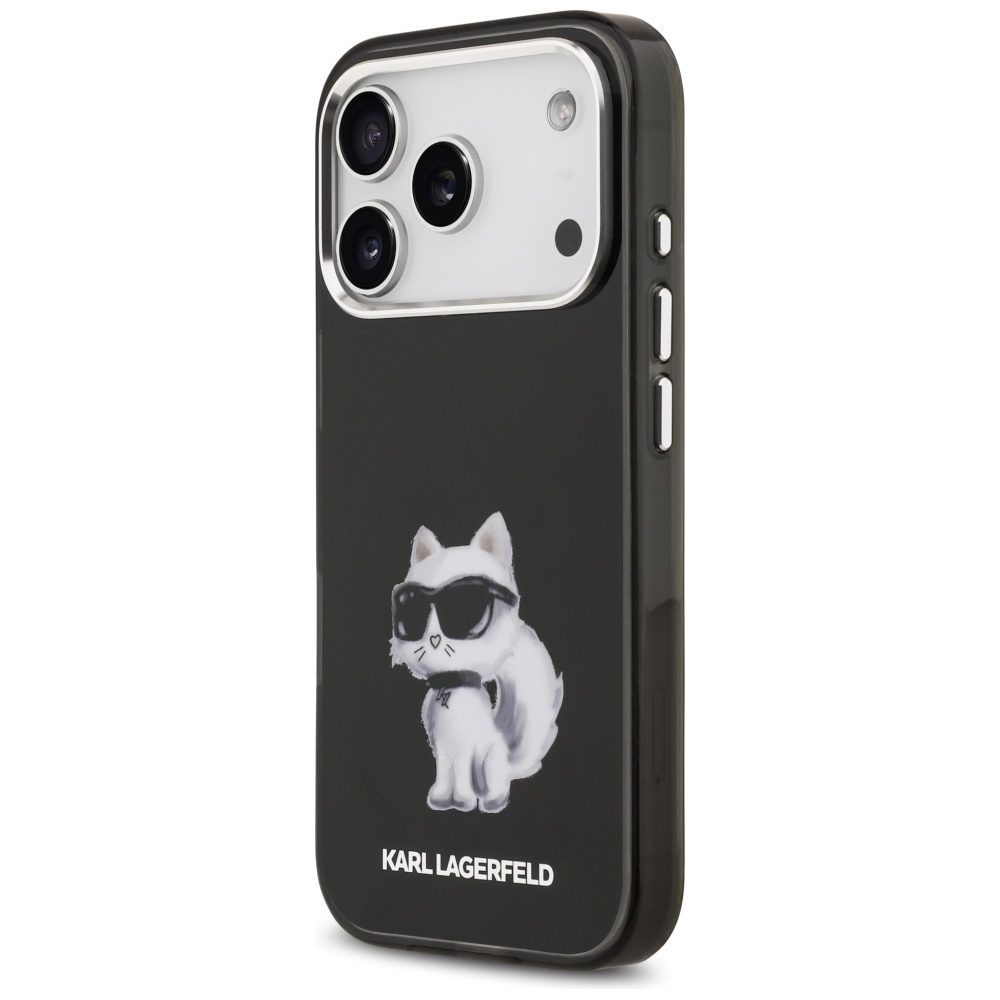 203962_2 Karl Lagerfeld IML Aquarelle Choupette & Logo MagSafe Case for iPhone 17 Pro - Blackeng