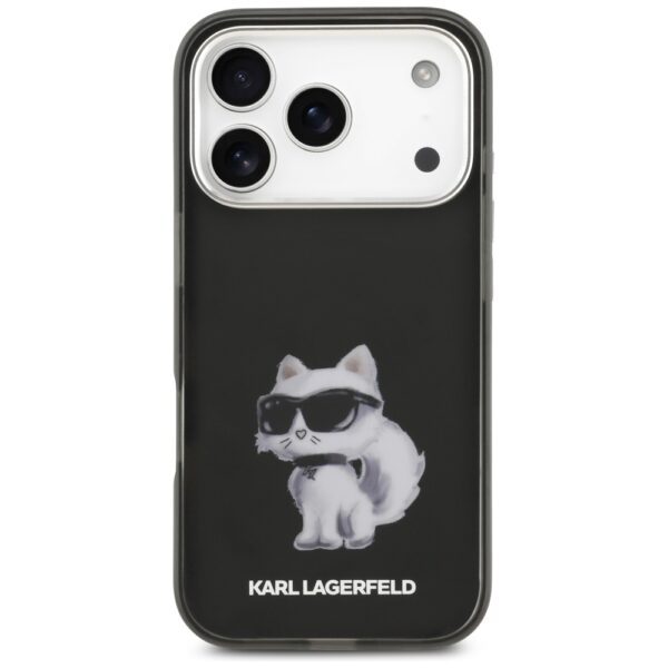 203962_3 Karl Lagerfeld IML Aquarelle Choupette & Logo MagSafe Case for iPhone 17 Pro - Blackeng