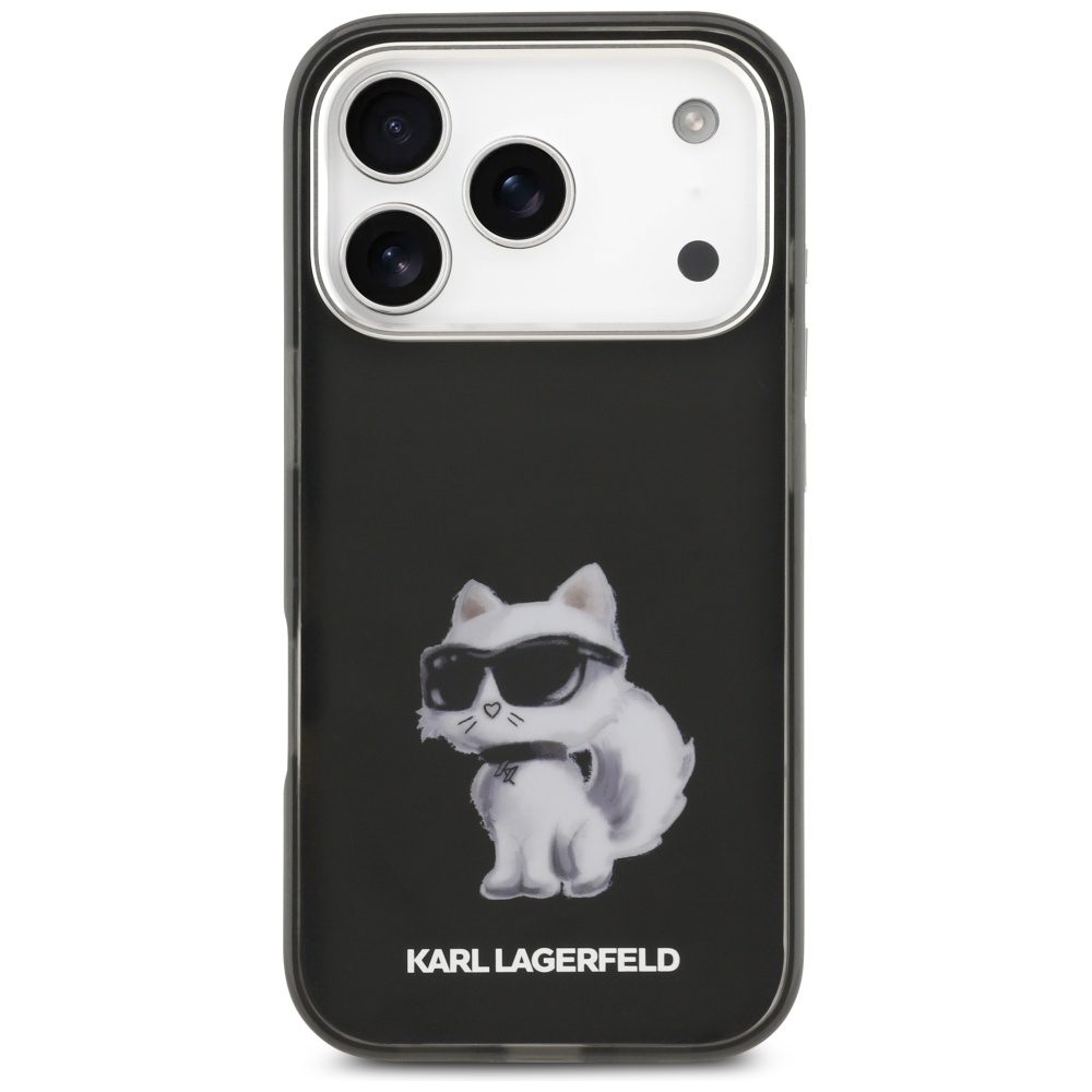 203962_3 Karl Lagerfeld IML Aquarelle Choupette & Logo MagSafe Case for iPhone 17 Pro - Blackeng