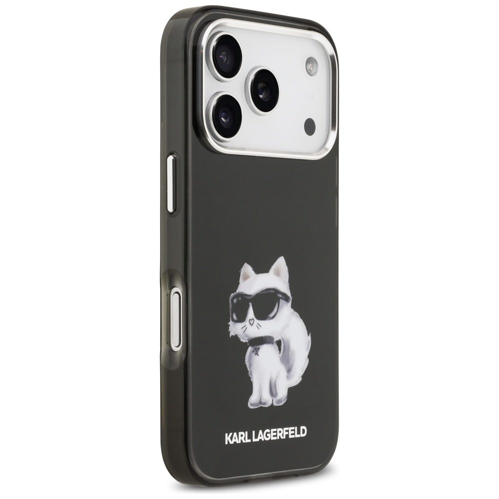 203962_4 Karl Lagerfeld IML Aquarelle Choupette & Logo MagSafe Case for iPhone 17 Pro - Blackeng