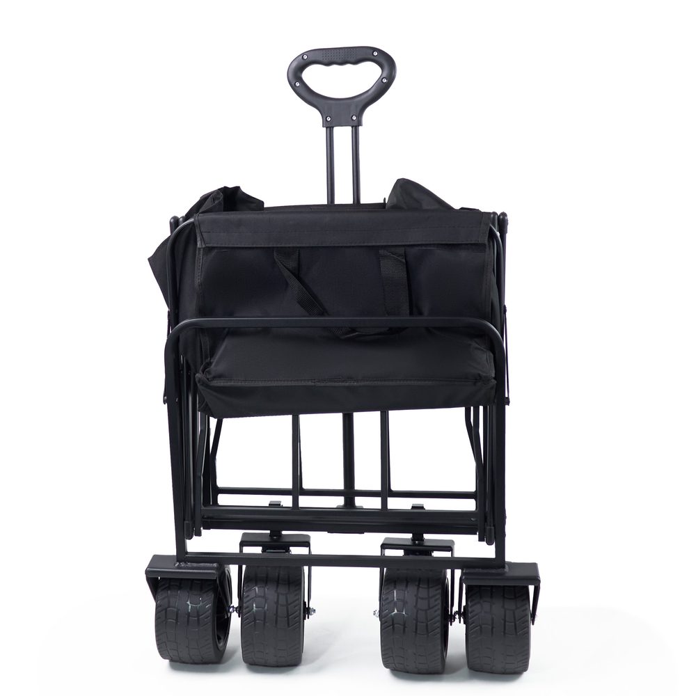 204306_15 Wozinsky WZP-100 beach, tourist, garden trolley, durable, wide wheels, with safety net up to 100 kg - blackeng