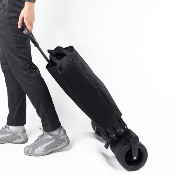 204306_17 Wozinsky WZP-100 beach, tourist, garden trolley, durable, wide wheels, with safety net up to 100 kg - blackeng