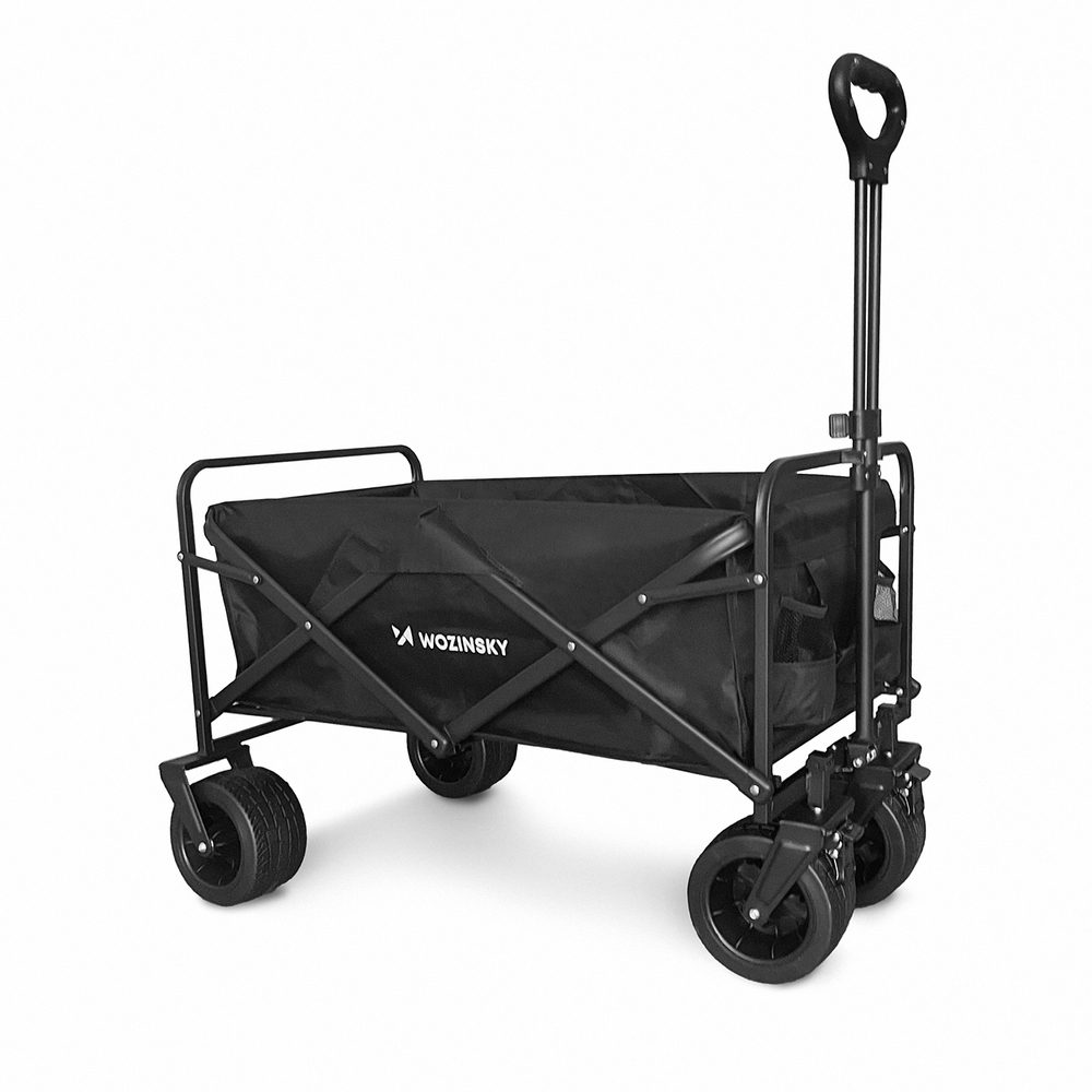 204306_2 Wozinsky WZP-100 beach, tourist, garden trolley, durable, wide wheels, with safety net up to 100 kg - blackeng