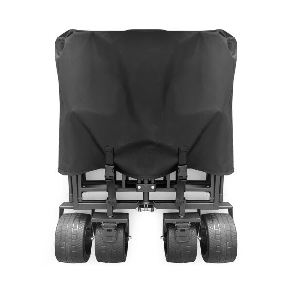 204306_4 Wozinsky WZP-100 beach, tourist, garden trolley, durable, wide wheels, with safety net up to 100 kg - blackeng