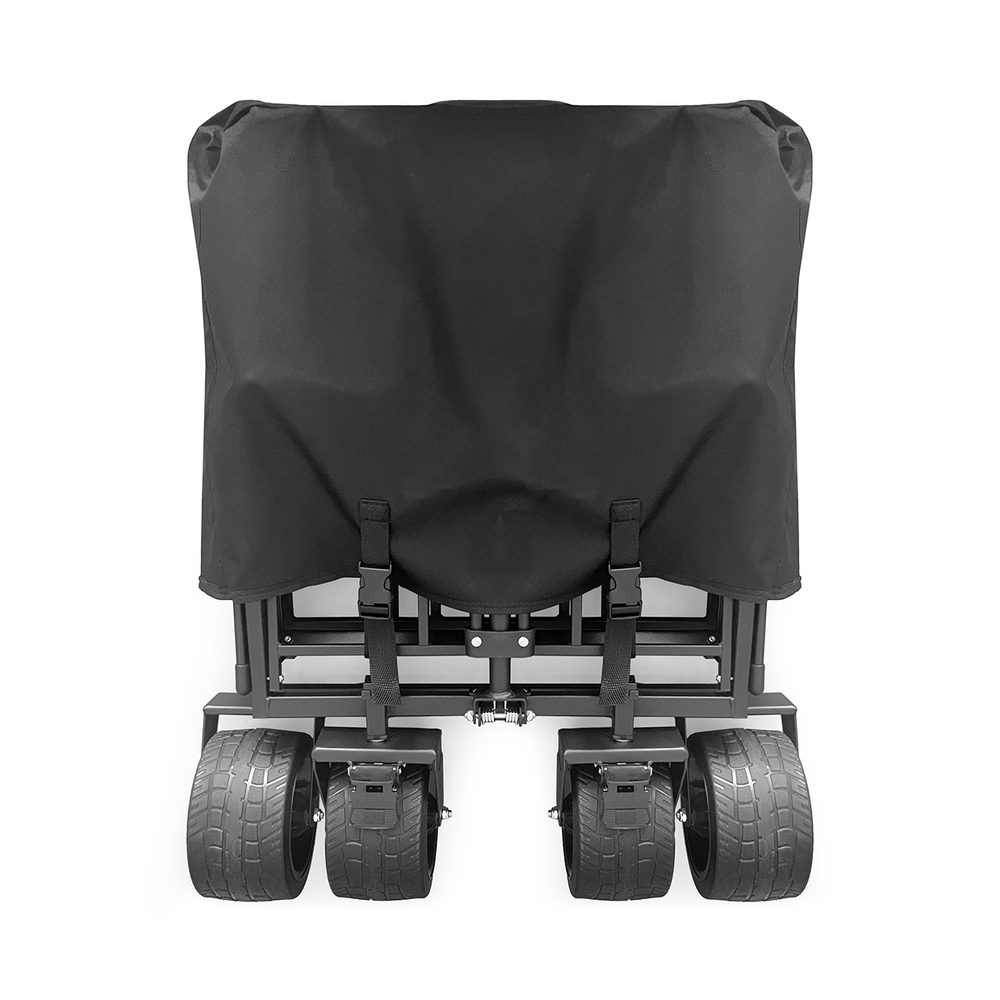204306_4 Wozinsky WZP-100 beach, tourist, garden trolley, durable, wide wheels, with safety net up to 100 kg - blackeng