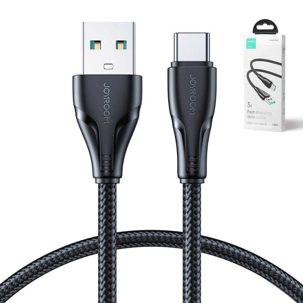 204312_8 Joyroom Surpass Series A11 USB-A / USB-C 3A Cable 1.2 m - Blackeng