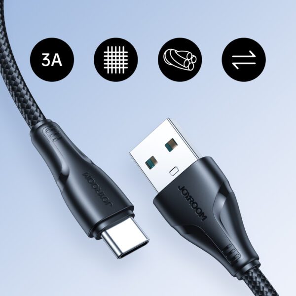 204312_9 Joyroom Surpass Series A11 USB-A / USB-C 3A Cable 1.2 m - Blackeng