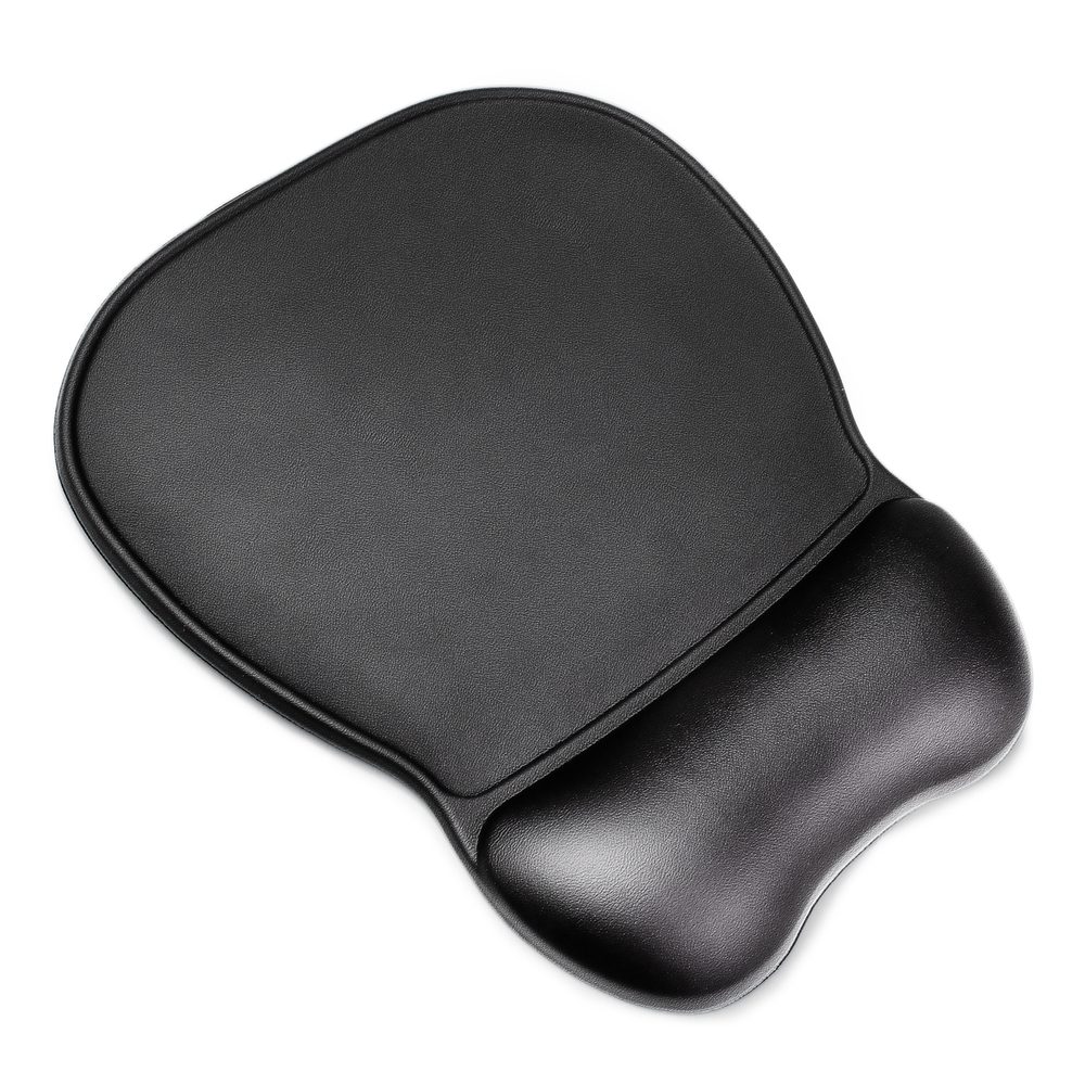 Ergonomic Mouse Pad and Wrist Rest Gel Eco Leather Large Anti-Slip - Blackeng