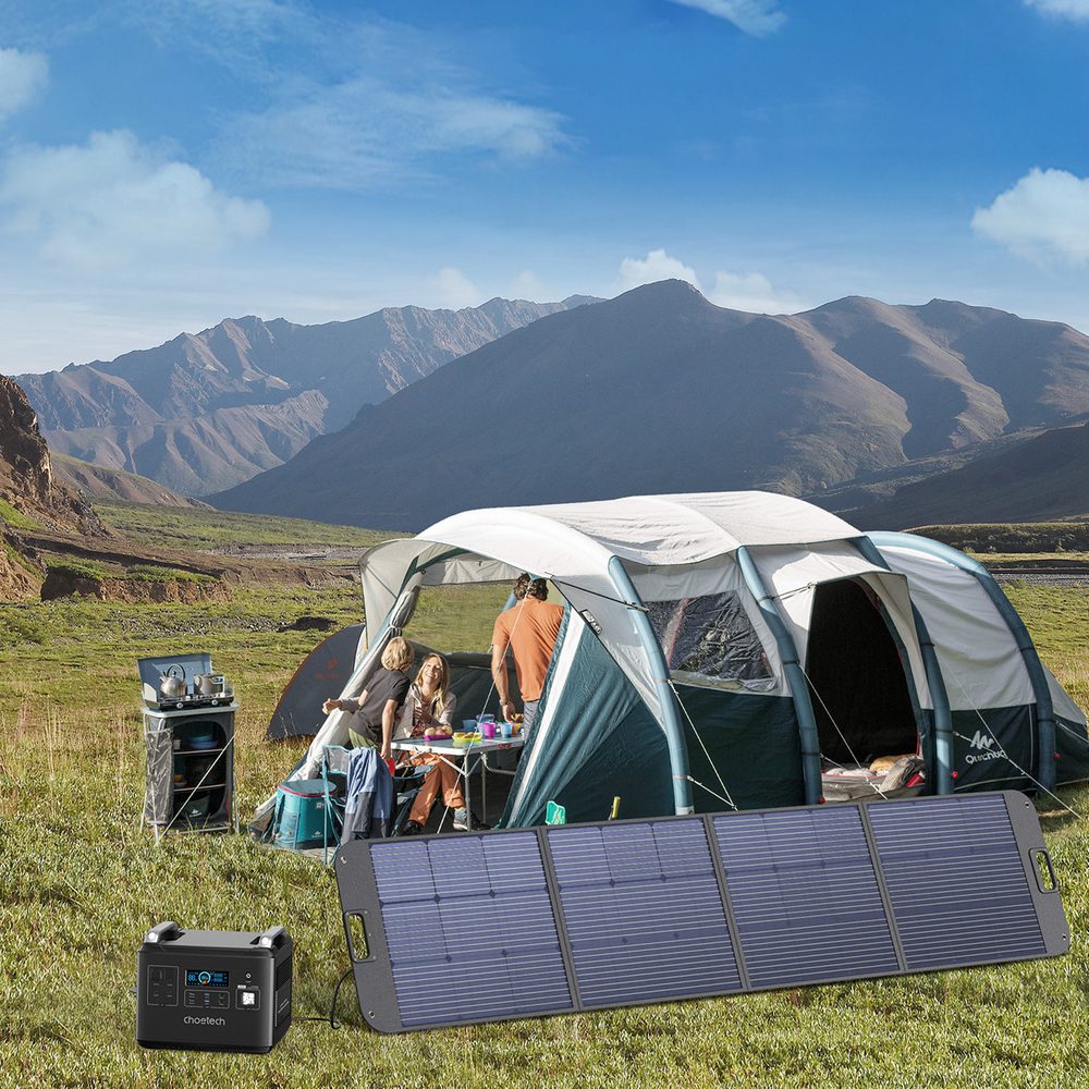 Choetech SC011 solar charger 200W portable solar panel - blackeng