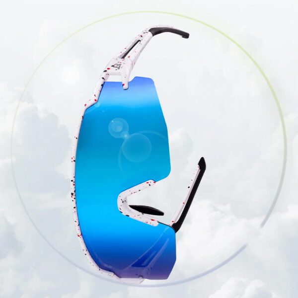 204324_4 Rockbros Polarized Cycling Glasses with UV Protection and Corrective Insert Blue Lenses - Whiteeng