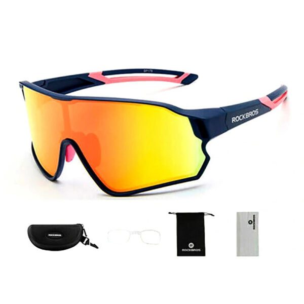 204325_1 Rockbros 10134PL Polarized Cycling Glasses - Blue and Pinkeng