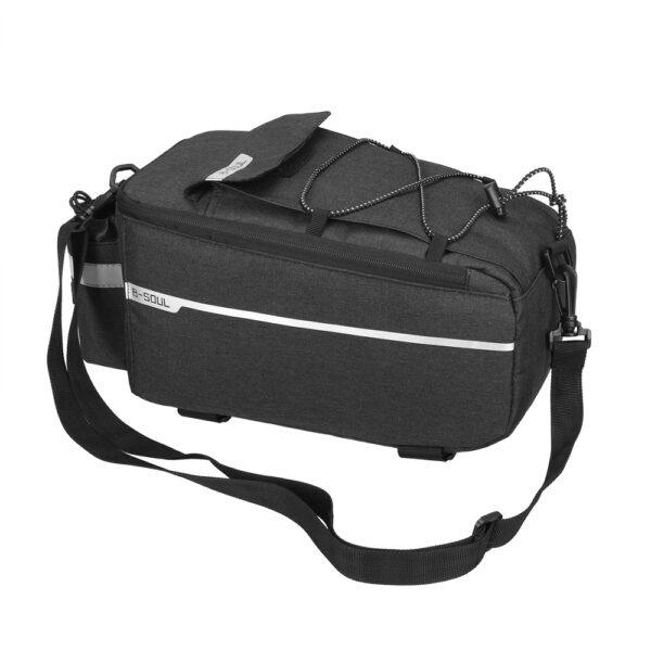 204327_10 WYA26Y0S Thermal Bike Pannier Bag with Shoulder Strap - Blackeng