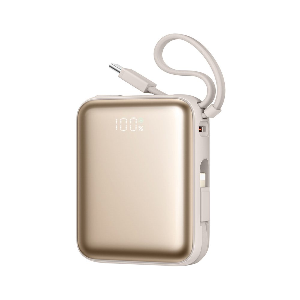204381_1 Joyroom JR-PBF27 22.5W 10000mAh Powerbank with Two Built-in Cables - Goldeng
